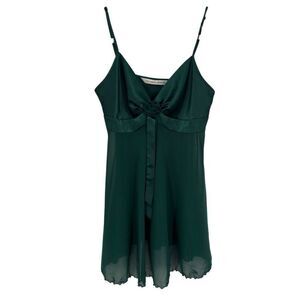 Victoria's Secret Sweetheart Neckline Rose Slip Dress Nightie Gown Green Small